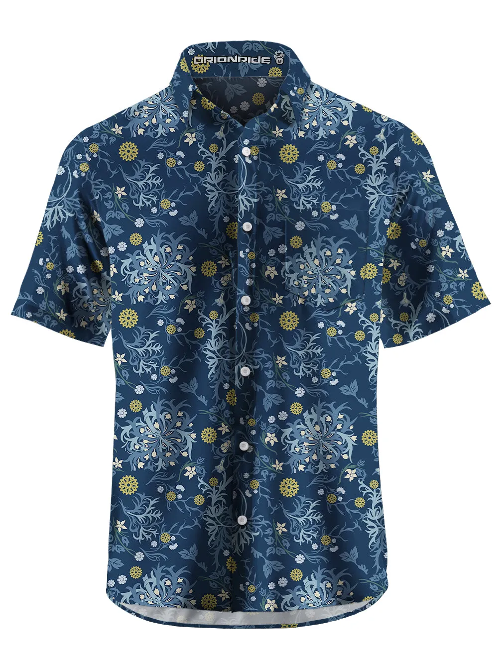 Orionride Leafy Gears Zipper Pockets Ultra Lightweight Short Sleeves Gravel Shirt sold by Orionride