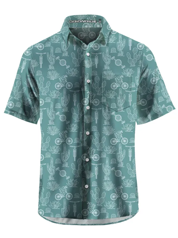 Orionride Desert Cactus Zipper Pockets Ultra Lightweight Short Sleeves Gravel Shirt sold by Orionride