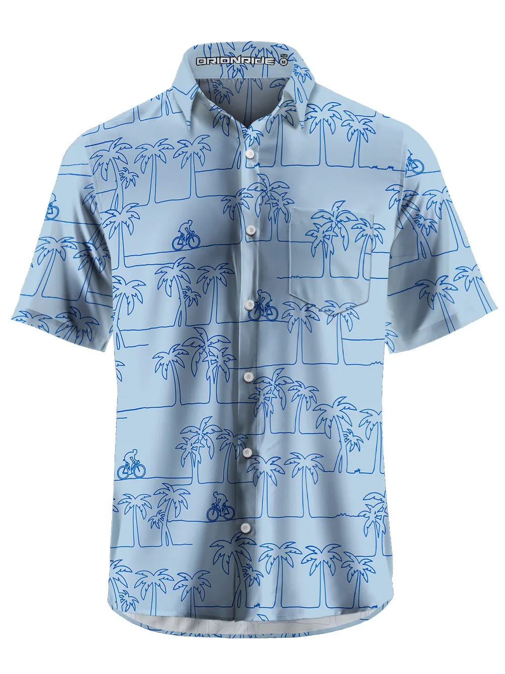 Orionride Coconut Tree Cycling Zipper Pockets Ultra Lightweight Short Sleeves Gravel Shirt sold by Orionride