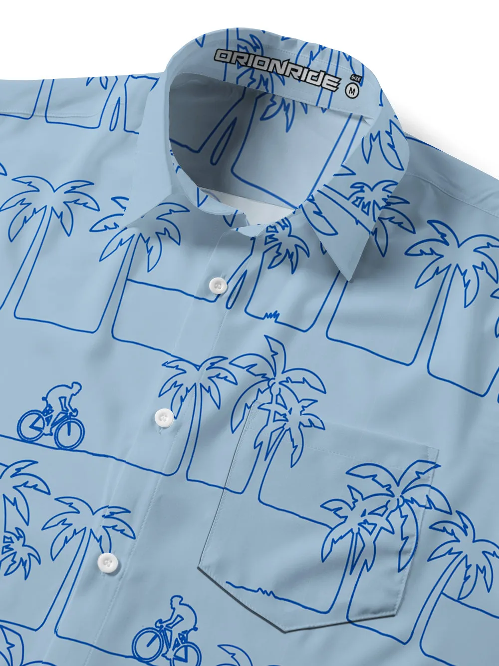 Orionride Coconut Tree Cycling Zipper Pockets Ultra Lightweight Short Sleeves Gravel Shirt sold by Orionride product image thumbnail 5