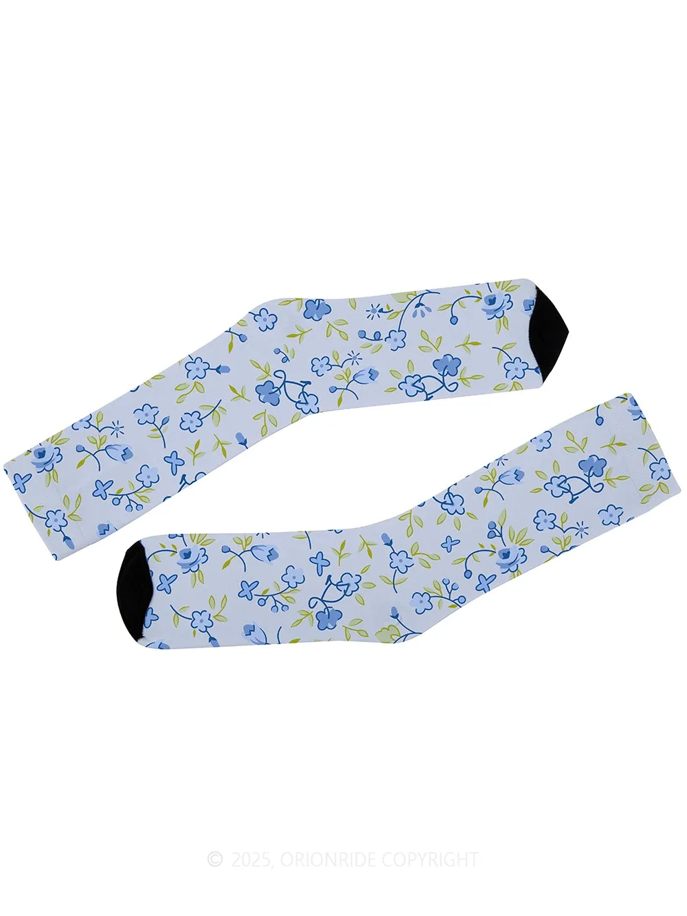 Orionride Blue Flower Bicycle Cycling Socks sold by Orionride product image thumbnail 3