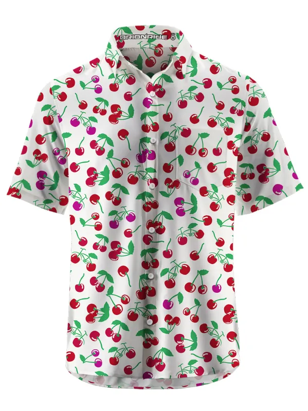 Orionride Cherry Bicycle Zipper Pockets Ultra Lightweight Short Sleeves Gravel Shirt sold by Orionride