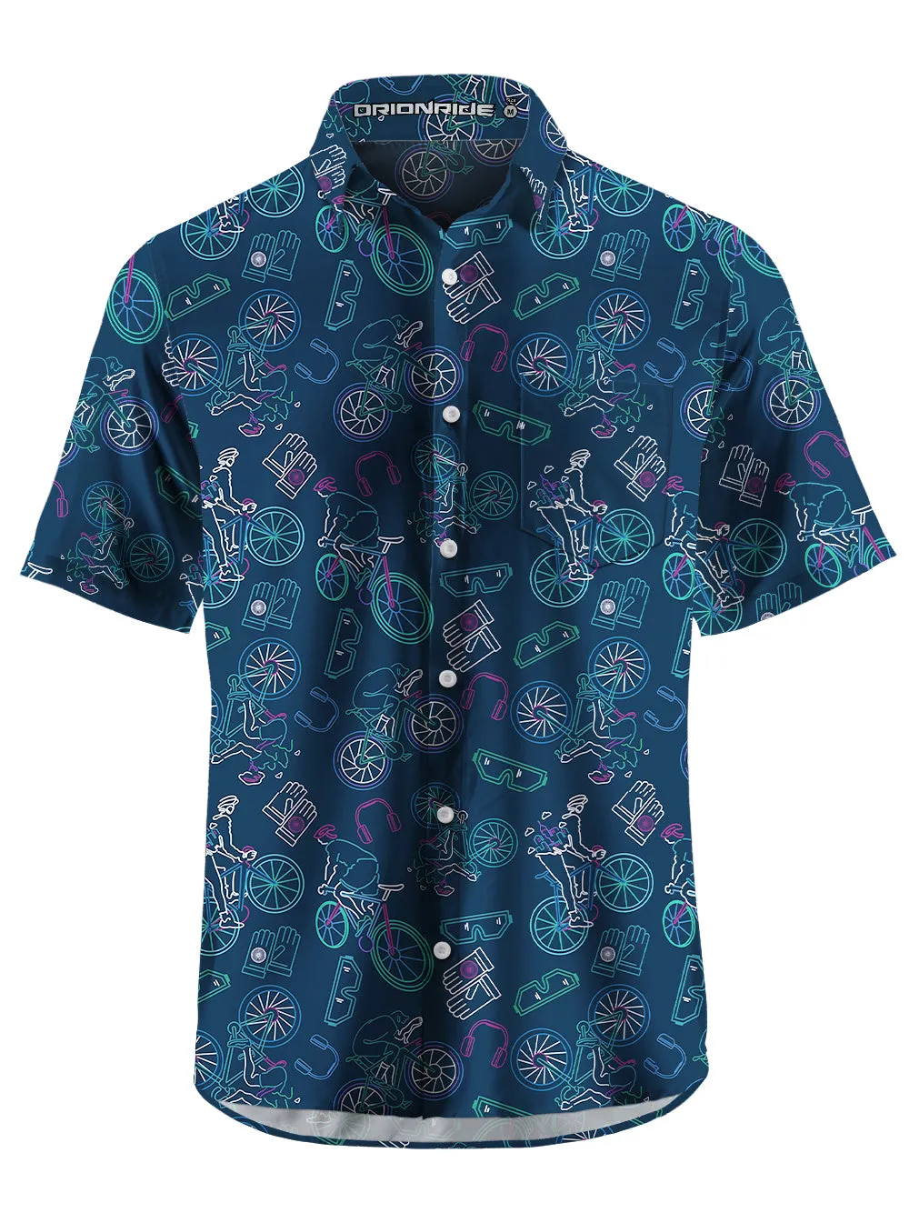 Orionride Cool Bicycles Zipper Pockets Ultra Lightweight Short Sleeves Gravel Shirt sold by Orionride