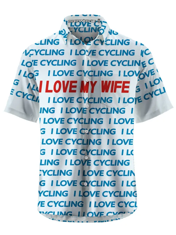 Orionride I Love My Wife Zipper Pockets Ultra Lightweight Short Sleeves Gravel Shirt sold by Orionride