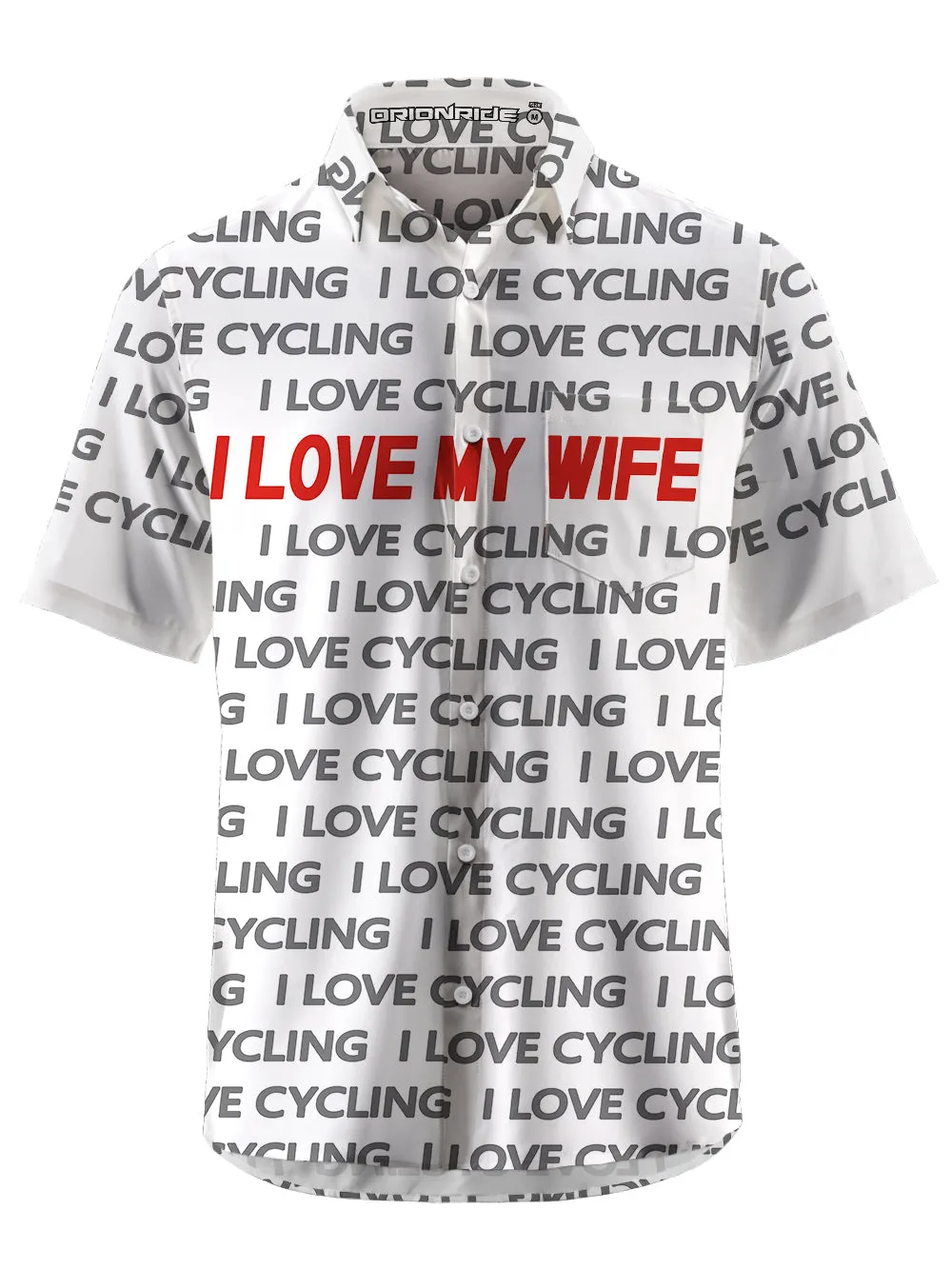 Orionride I Love My Wife Zipper Pockets Ultra Lightweight Short Sleeves Gravel Shirt sold by Orionride product image thumbnail 3