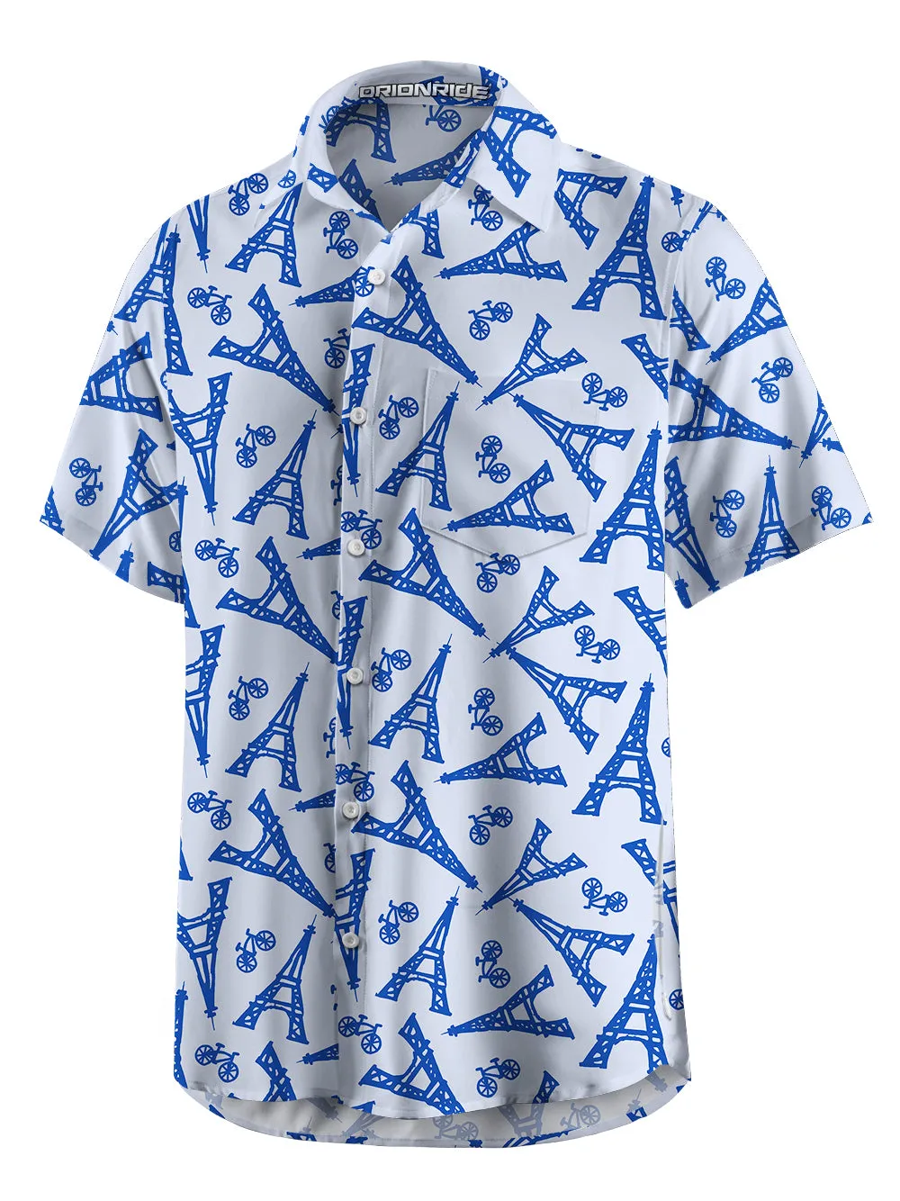 Orionride Eiffel Tower Zipper Pockets Ultra Lightweight Short Sleeves Gravel Shirt sold by Orionride product image thumbnail 3