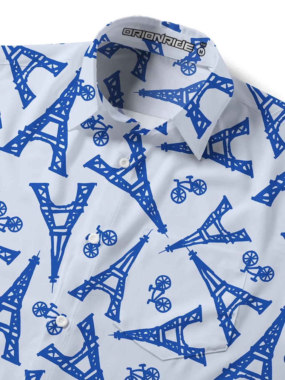 Orionride Eiffel Tower Zipper Pockets Ultra Lightweight Short Sleeves Gravel Shirt sold by Orionride product image thumbnail 5