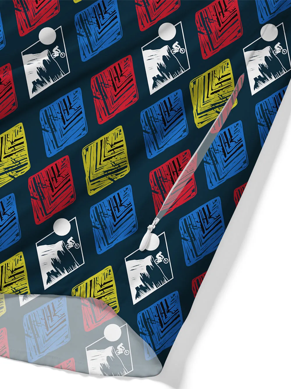 Orionride Artistic Diamond Grid Zipper Pockets Ultra Lightweight Short Sleeves Gravel Shirt sold by Orionride product image thumbnail 5