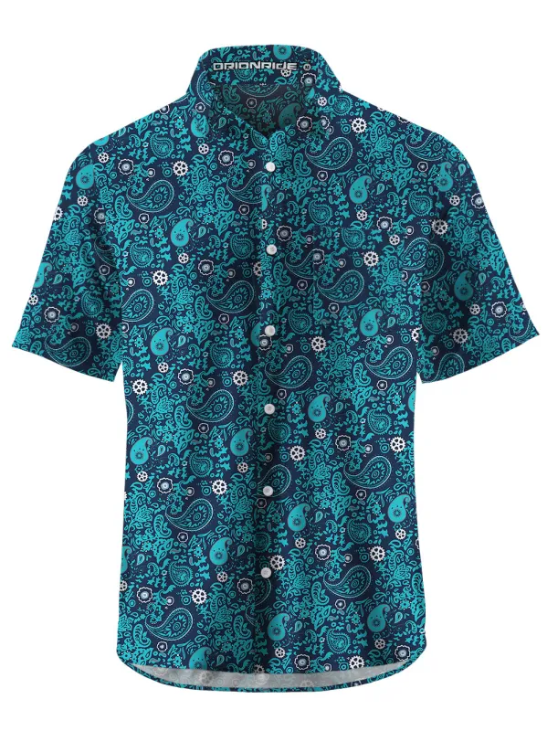 Orionride Cashew Gear Zipper Pockets Ultra Lightweight Short Sleeves Gravel Shirt sold by Orionride