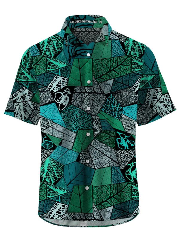Orionride Leaf Stitching Bicycle Zipper Pockets Ultra Lightweight Short Sleeves Gravel Shirt sold by Orionride