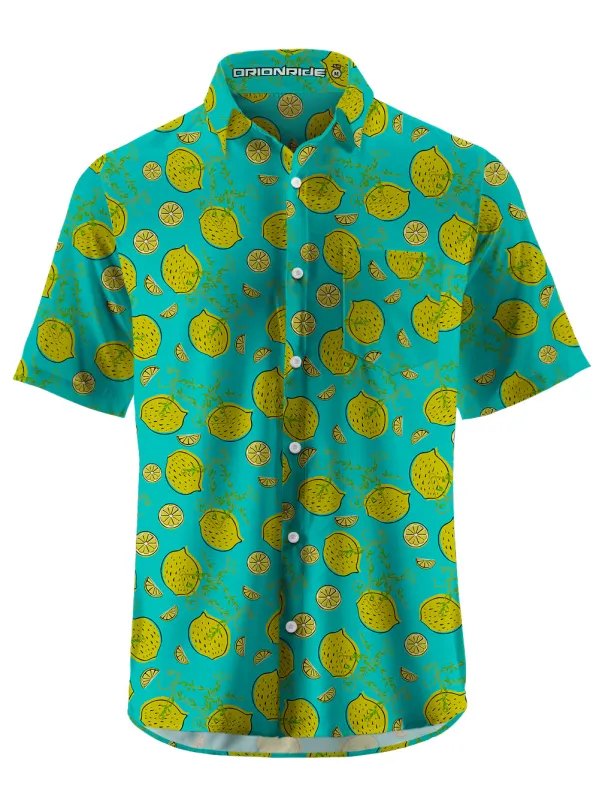 Orionride Lemon Bike Zipper Pockets Ultra Lightweight Short Sleeves Gravel Shirt made by Orionride