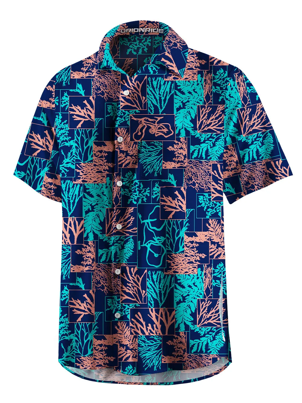 Orionride Coral Reef Cycling Zipper Pockets Ultra Lightweight Short Sleeves Gravel Shirt sold by Orionride product image thumbnail 2