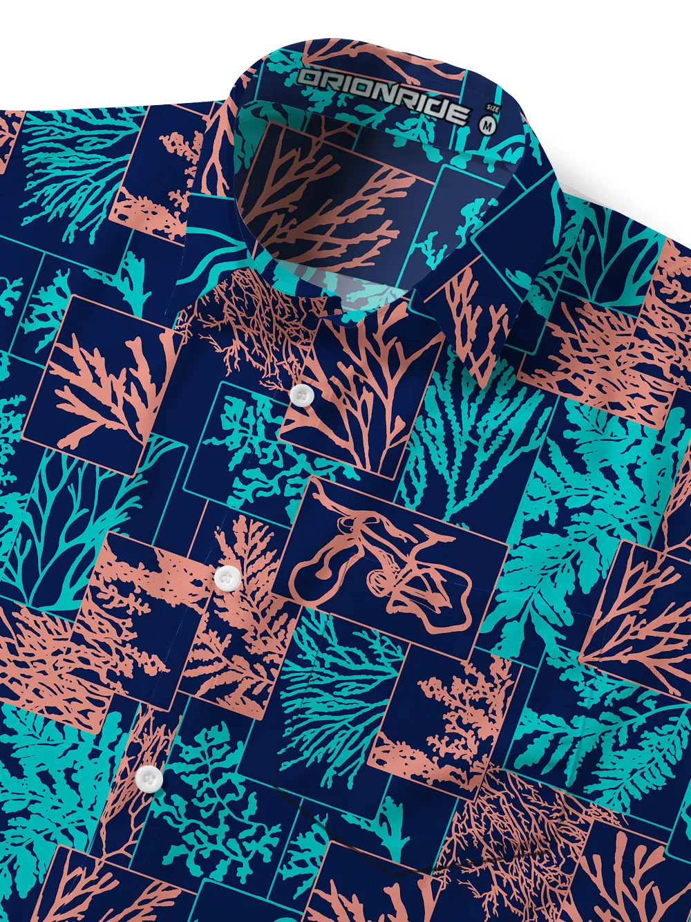 Orionride Coral Reef Cycling Zipper Pockets Ultra Lightweight Short Sleeves Gravel Shirt sold by Orionride product image thumbnail 4