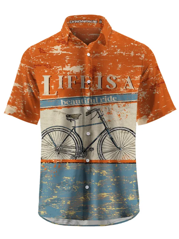 Orionride Beautiful Ride Zipper Pockets Ultra Lightweight Short Sleeves Gravel Shirt sold by Orionride