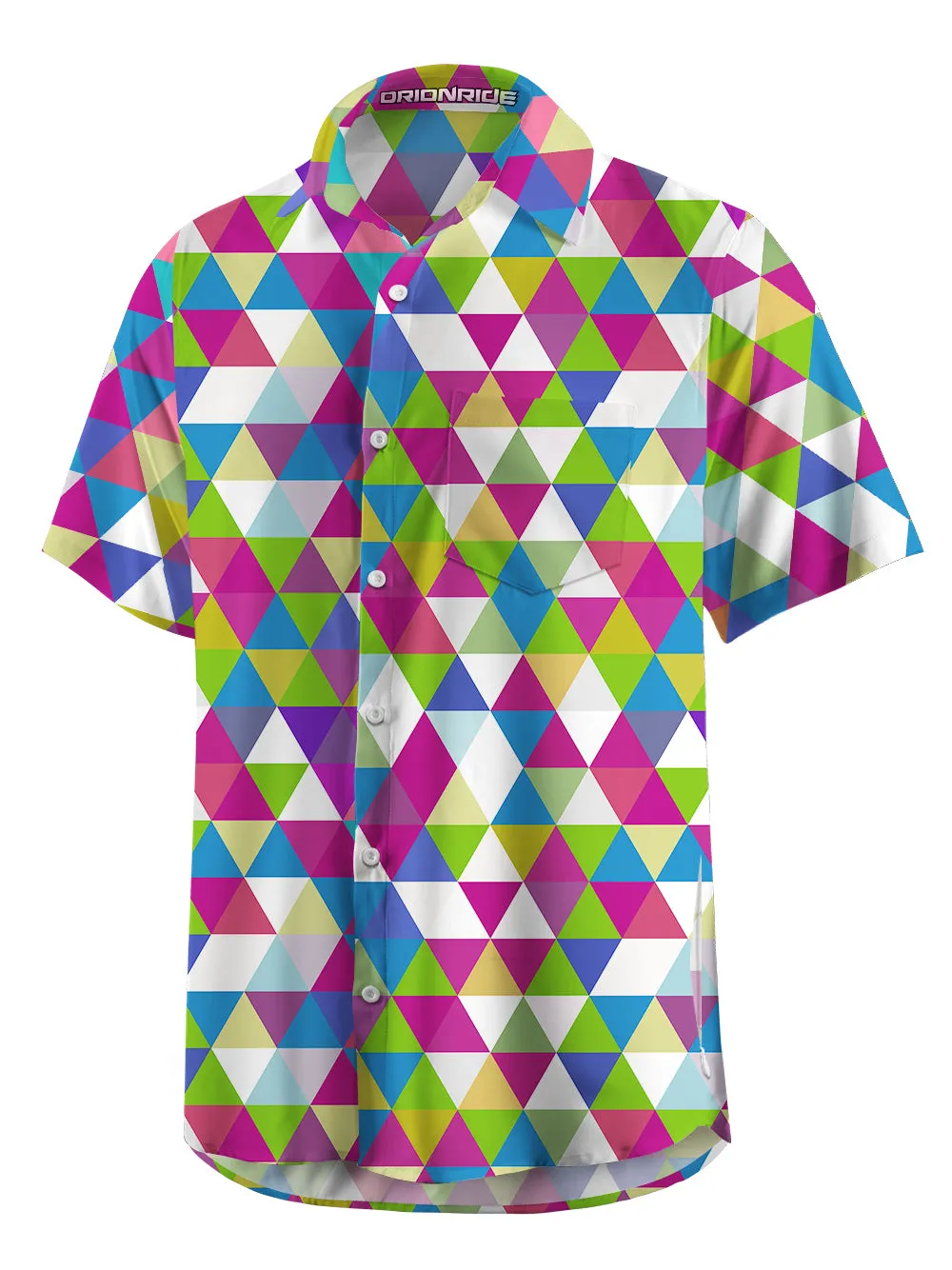 Orionride Colored Triangles Zipper Pockets Ultra Lightweight Short Sleeves Gravel Shirt sold by Orionride product image thumbnail 2