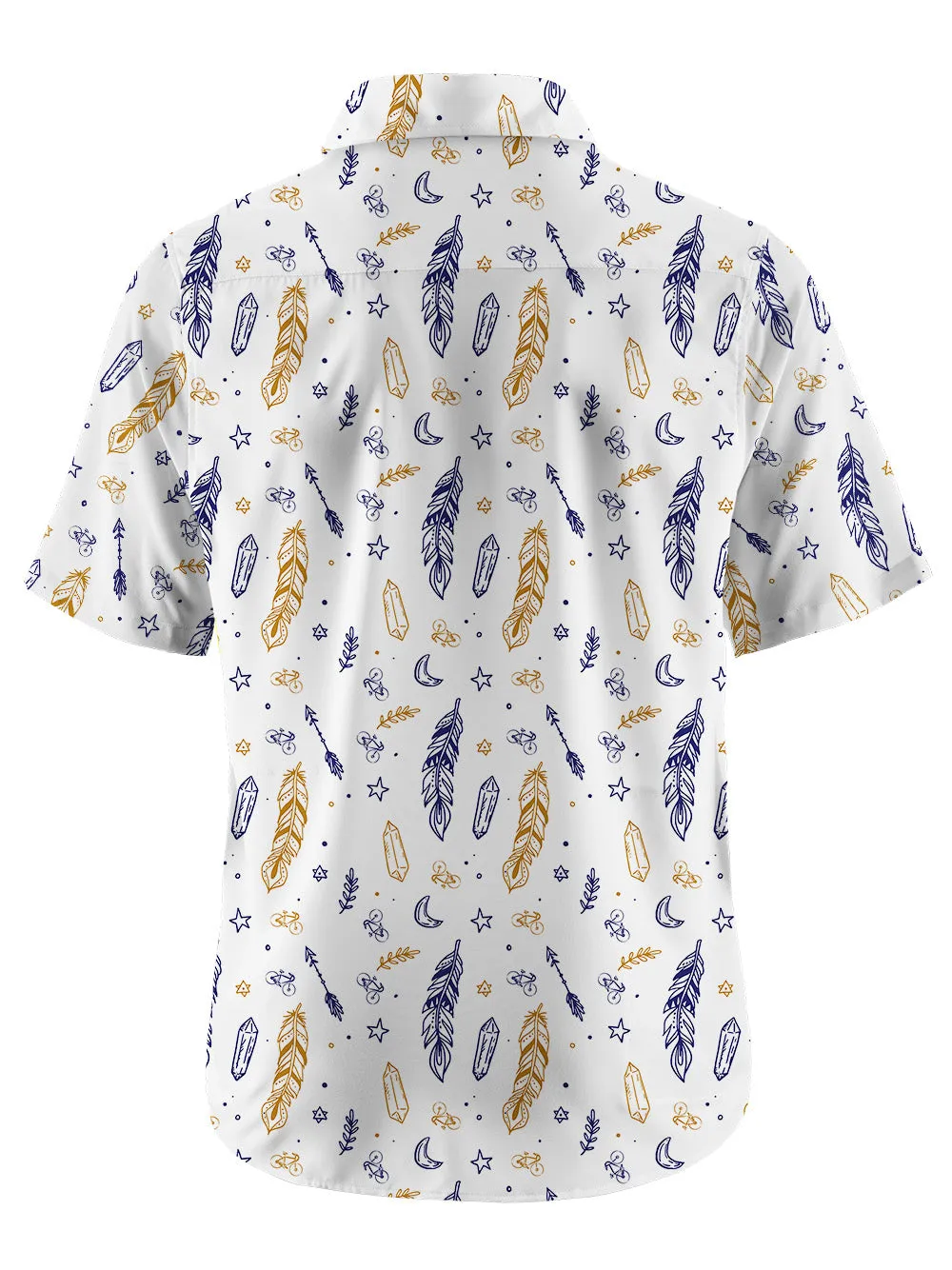 Orionride Feather Print Zipper Pockets Ultra Lightweight Short Sleeves Gravel Shirt sold by Orionride product image thumbnail 3