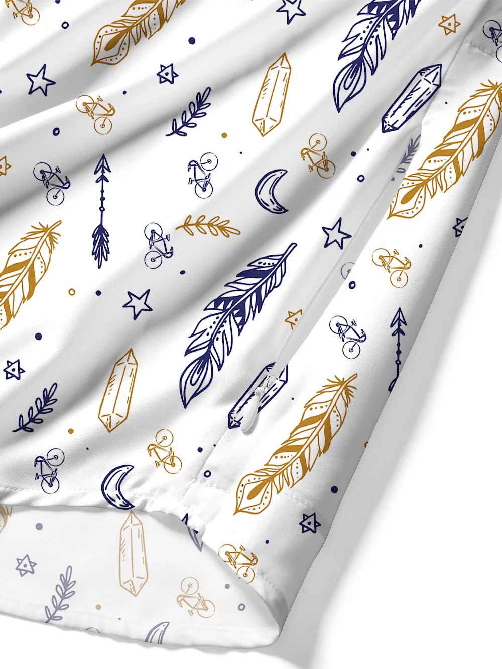 Orionride Feather Print Zipper Pockets Ultra Lightweight Short Sleeves Gravel Shirt sold by Orionride product image thumbnail 5