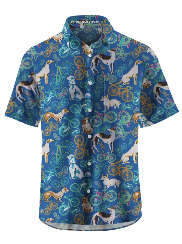 Orionride Pup Ride Zipper Pockets Ultra Lightweight Short Sleeves Gravel Shirt made by Orionride