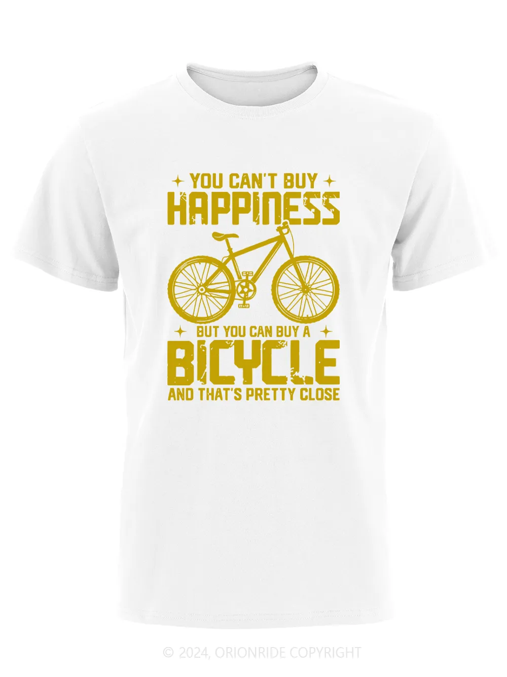 Orionride Short Sleeves Happy Riding Bike T-Shirt sold by Orionride product image thumbnail 2