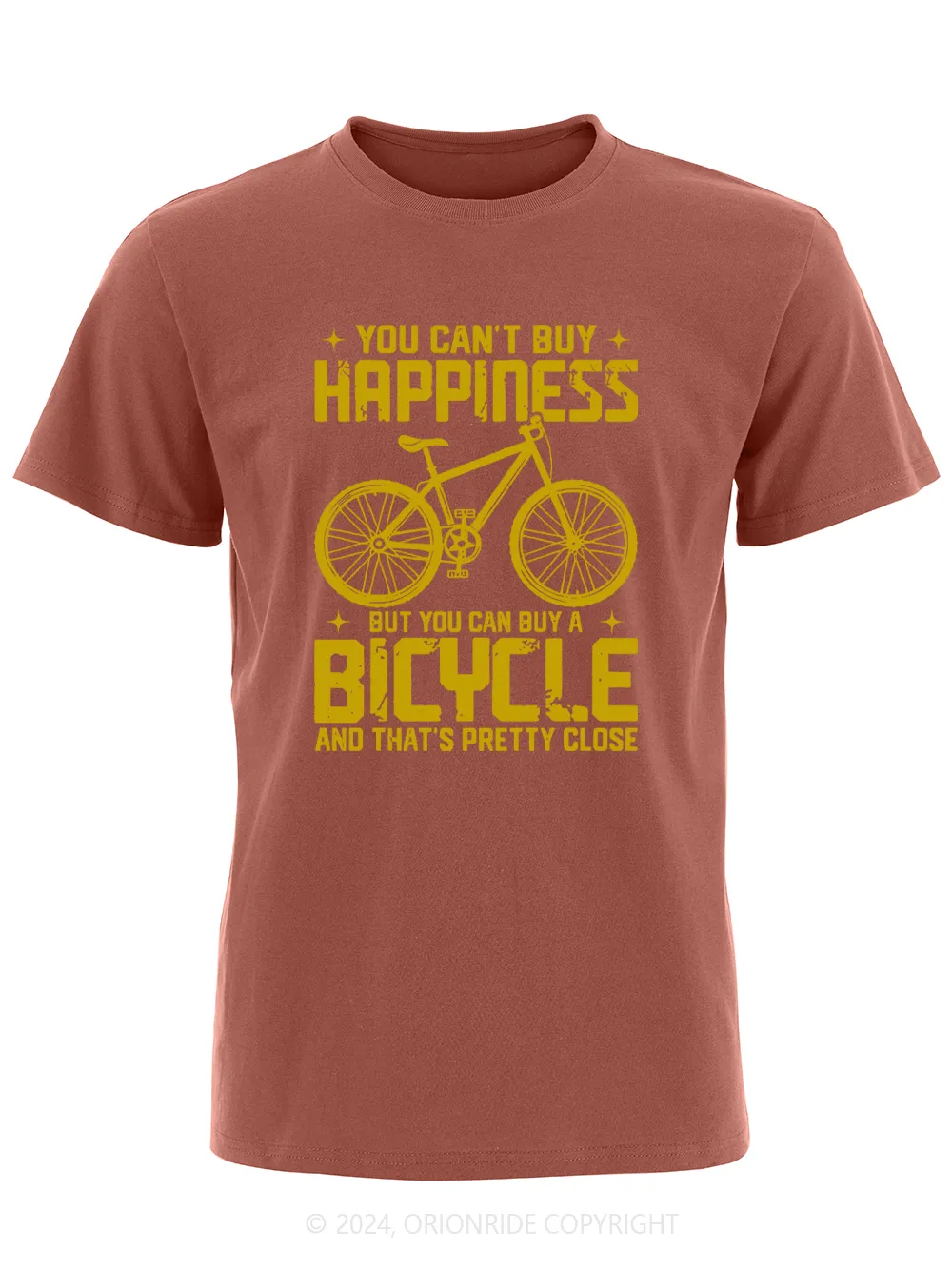 Orionride Short Sleeves Happy Riding Bike T-Shirt sold by Orionride product image thumbnail 3
