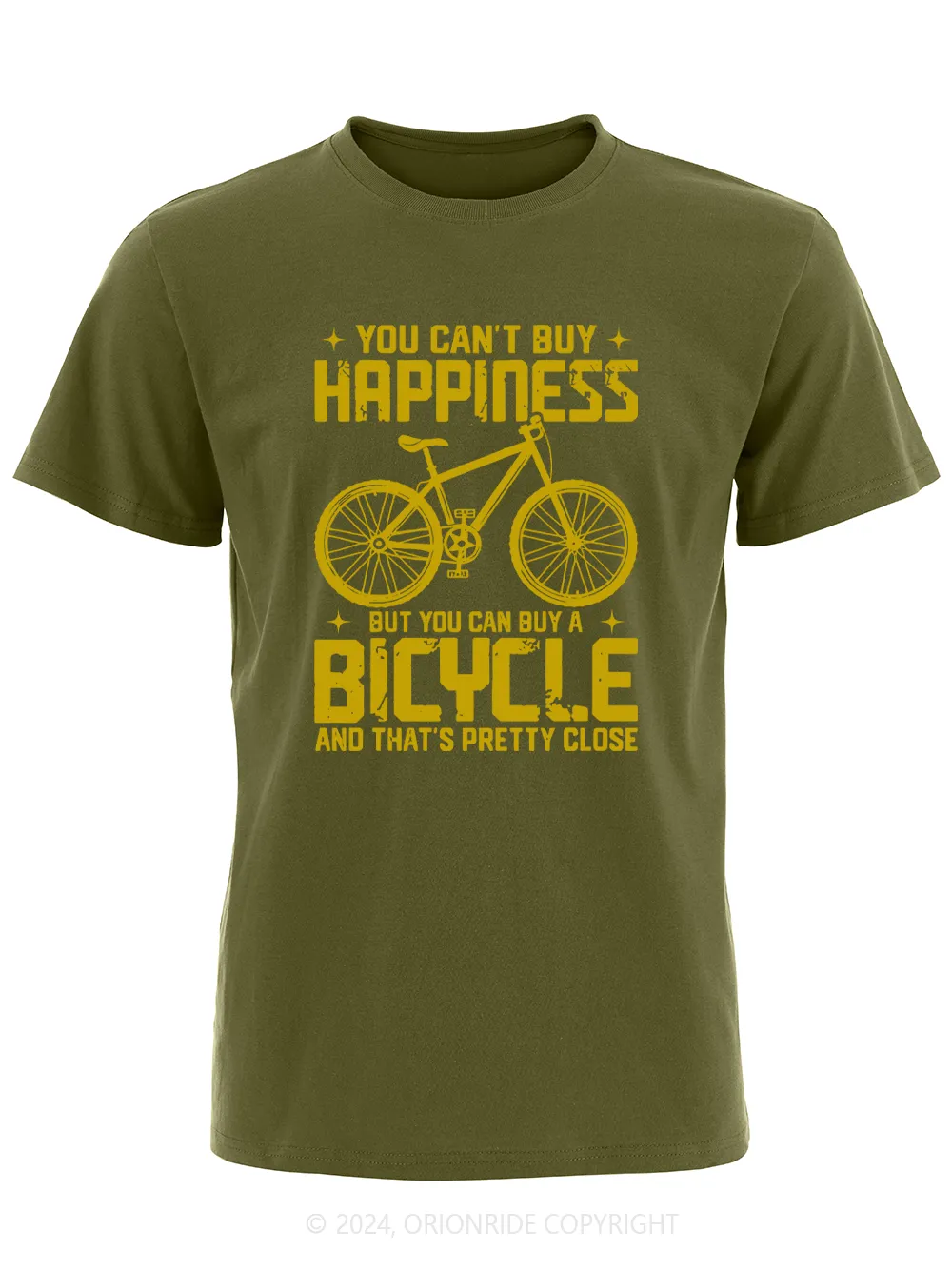 Orionride Short Sleeves Happy Riding Bike T-Shirt sold by Orionride product image thumbnail 5