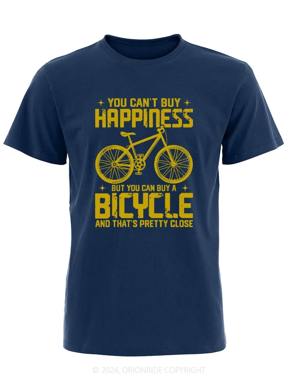 Orionride Short Sleeves Happy Riding Bike T-Shirt sold by Orionride product image thumbnail 4
