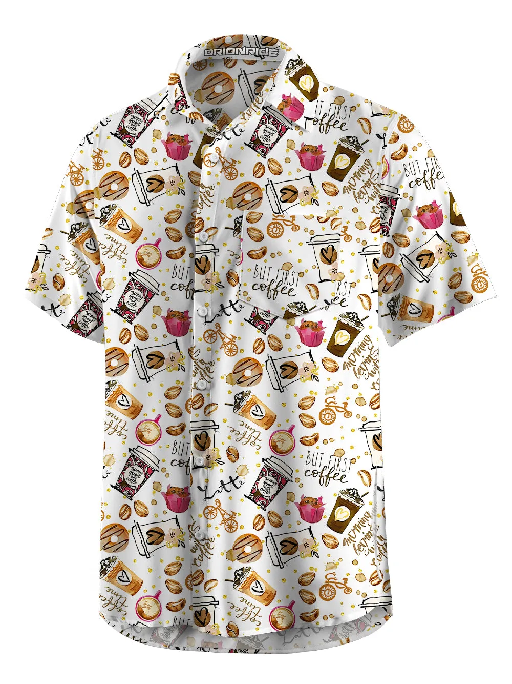Orionride First Coffee Zipper Pockets Ultra Lightweight Short Sleeves Gravel Shirt sold by Orionride product image thumbnail 2