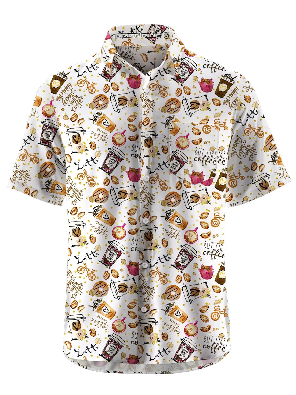 Orionride First Coffee Zipper Pockets Ultra Lightweight Short Sleeves Gravel Shirt sold by Orionride