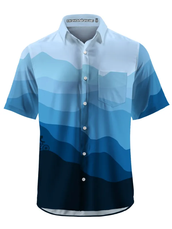 Orionride Free Sunset Zipper Pockets Ultra Lightweight Short Sleeves Gravel Shirt sold by Orionride