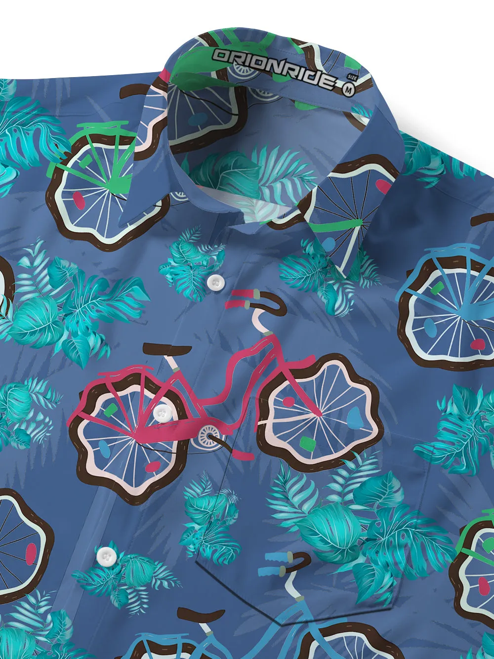 Orionride Tropical Cycling Zipper Pockets Ultra Lightweight Short Sleeves Gravel Shirt sold by Orionride product image thumbnail 4