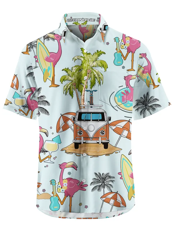 Orionride Beach Party Zipper Pockets Ultra Lightweight Short Sleeves Gravel Shirt sold by Orionride