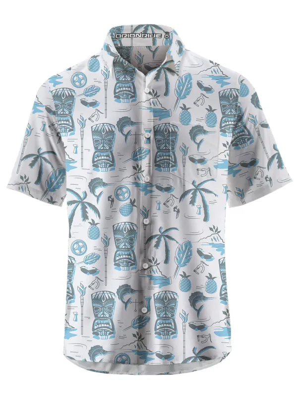 Orionride Hawaiian Ethnic Customs Zipper Pockets Ultra Lightweight Short Sleeves Gravel Shirt sold by Orionride