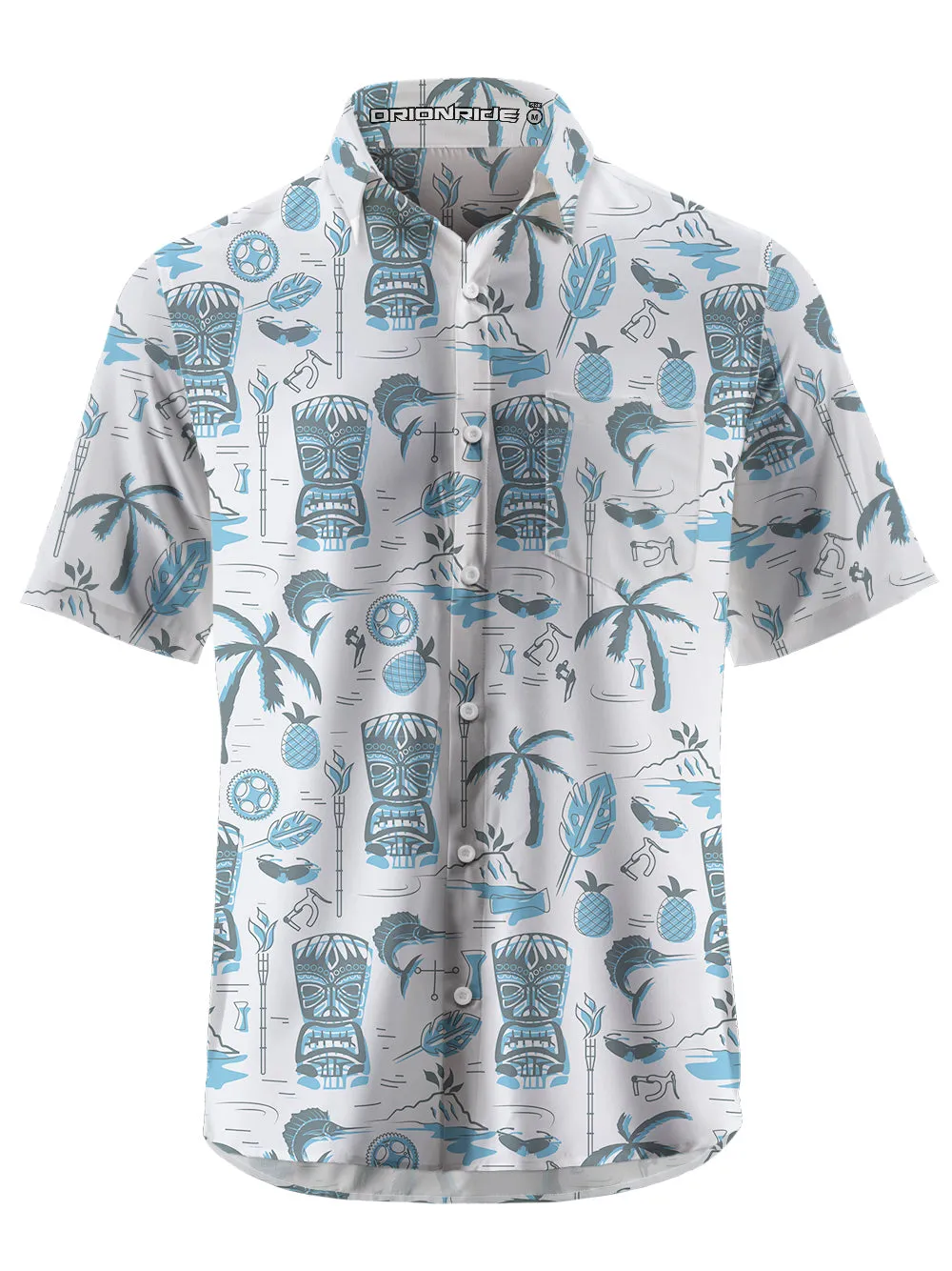 Orionride Hawaiian Ethnic Customs Zipper Pockets Ultra Lightweight Short Sleeves Gravel Shirt sold by Orionride