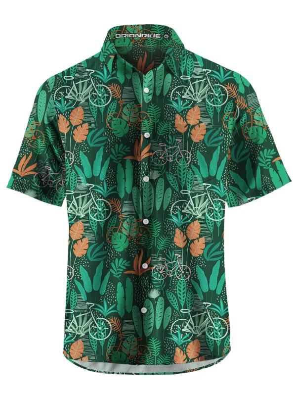Orionride Short Sleeves Tropical Hawaiian Zipper Pockets Ultra Lightweight Gravel Shirt sold by Orionride