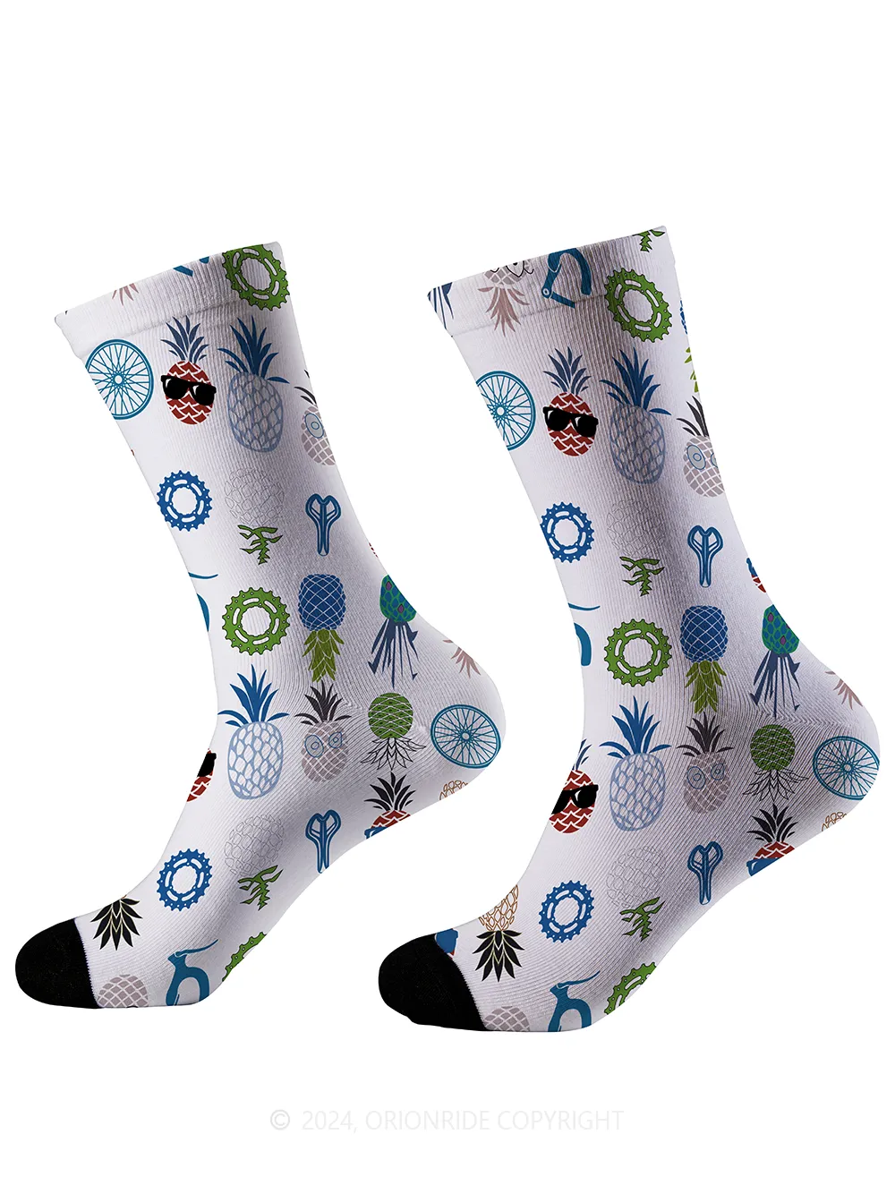 Orionride Funny Pineapple Head Cycling Socks sold by Orionride