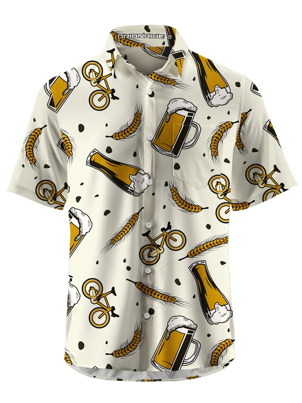 Orionride Short Sleeves Beer Wheat Ears Zipper Pockets Ultra Lightweight Gravel Shirt sold by Orionride