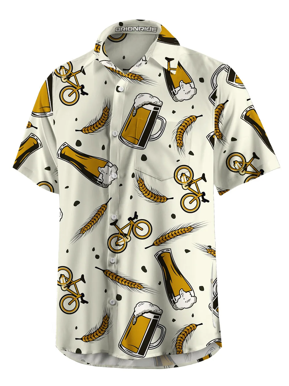 Orionride Short Sleeves Beer Wheat Ears Zipper Pockets Ultra Lightweight Gravel Shirt sold by Orionride product image thumbnail 2