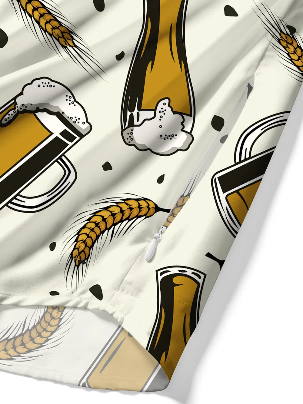 Orionride Short Sleeves Beer Wheat Ears Zipper Pockets Ultra Lightweight Gravel Shirt sold by Orionride product image thumbnail 5