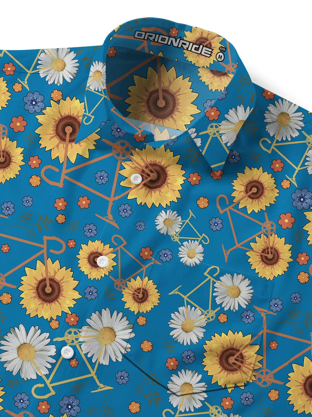 Orionride Short Sleeves Daisy Bike Zipper Pockets Ultra Lightweight Gravel Shirt sold by Orionride product image thumbnail 4