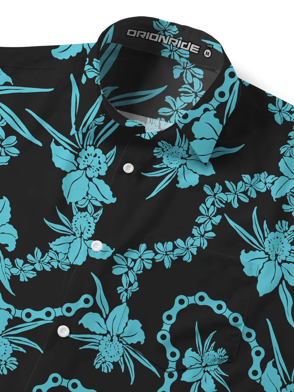 Orionride Short Sleeves Chain Printing Zipper Pockets Ultra Lightweight Gravel Shirt sold by Orionride product image thumbnail 4