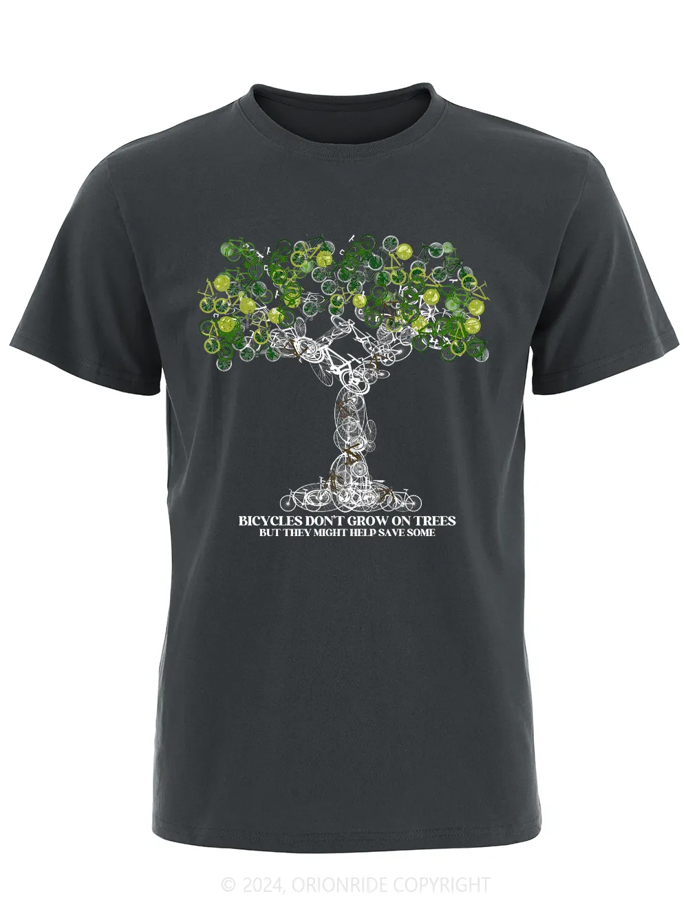 Orionride Short Sleeves Bicycle Tree Art Bike T-Shirt sold by Orionride product image thumbnail 4