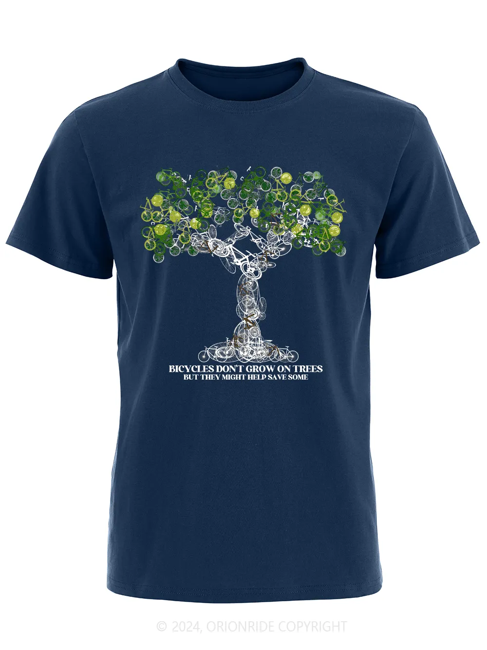 Orionride Short Sleeves Bicycle Tree Art Bike T-Shirt sold by Orionride product image thumbnail 5