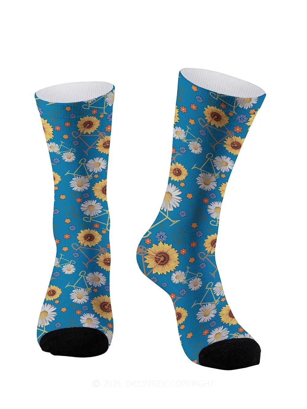 Orionride Sunflowers And Daisies Cycling Socks sold by Orionride product image thumbnail 2