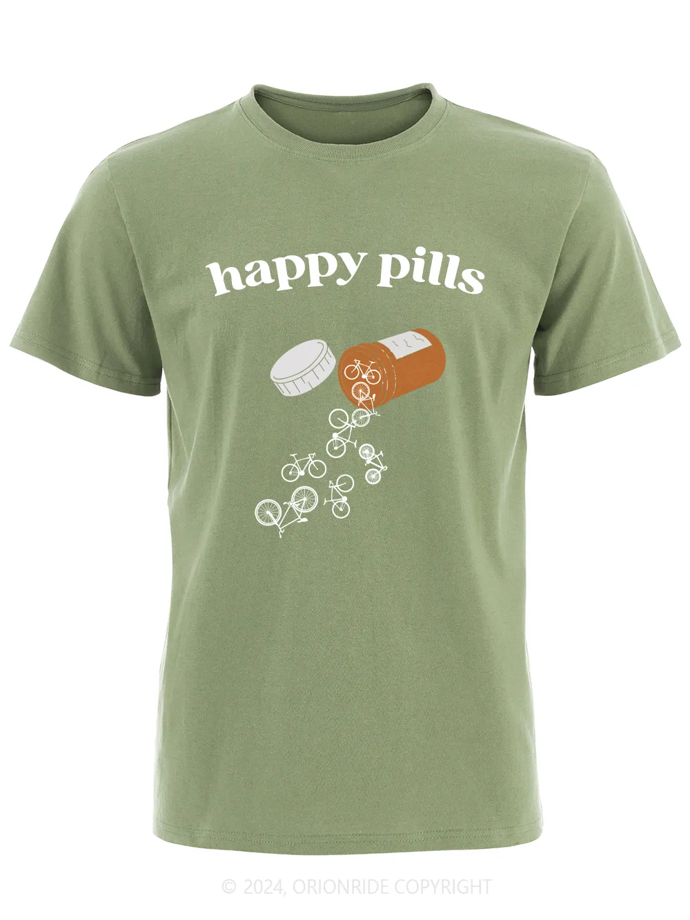Orionride Short Sleeves Happy Pills Bike T-Shirt sold by Orionride product image thumbnail 5
