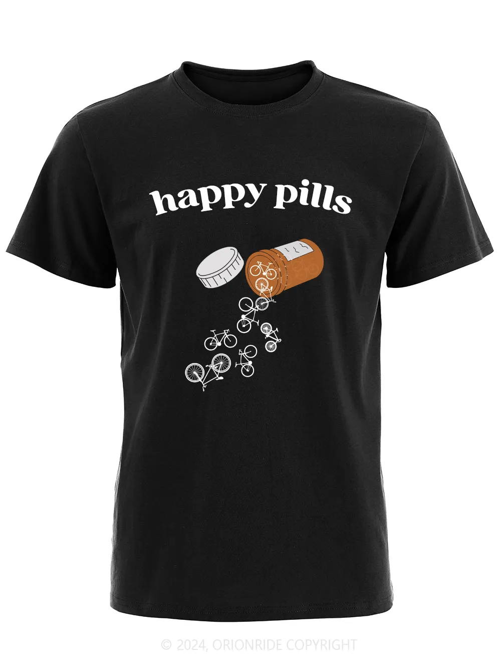 Orionride Short Sleeves Happy Pills Bike T-Shirt sold by Orionride product image thumbnail 3