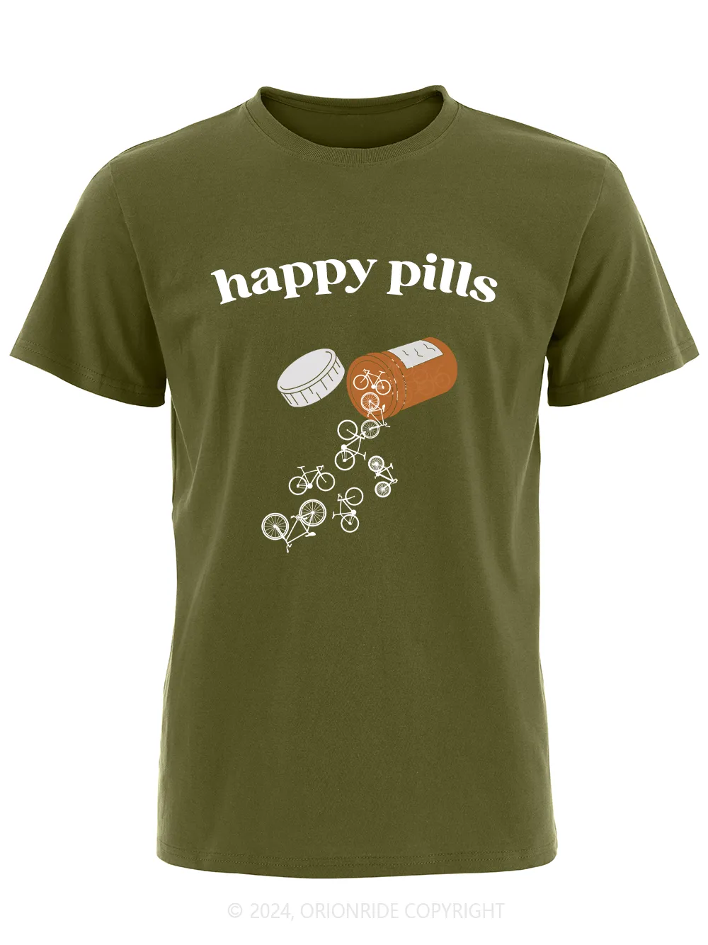 Orionride Short Sleeves Happy Pills Bike T-Shirt sold by Orionride product image thumbnail 4