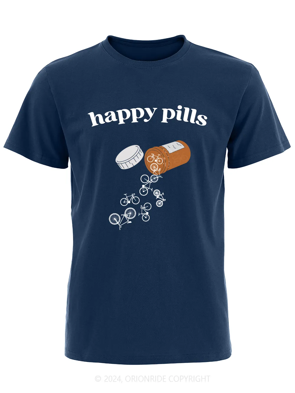 Orionride Short Sleeves Happy Pills Bike T-Shirt sold by Orionride product image thumbnail 2