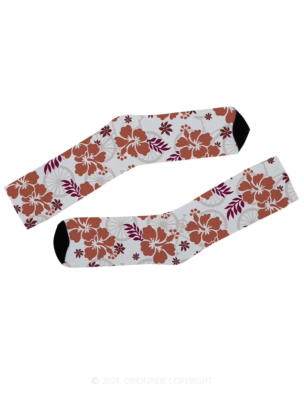 Orionride Hibiscus Flowers Cycling Socks sold by Orionride product image thumbnail 3