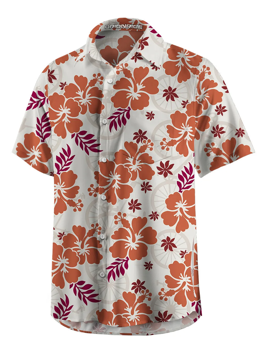 Orionride Short Sleeves Hibiscus Flowers Zipper Pockets Ultra Lightweight Gravel Shirt sold by Orionride product image thumbnail 3