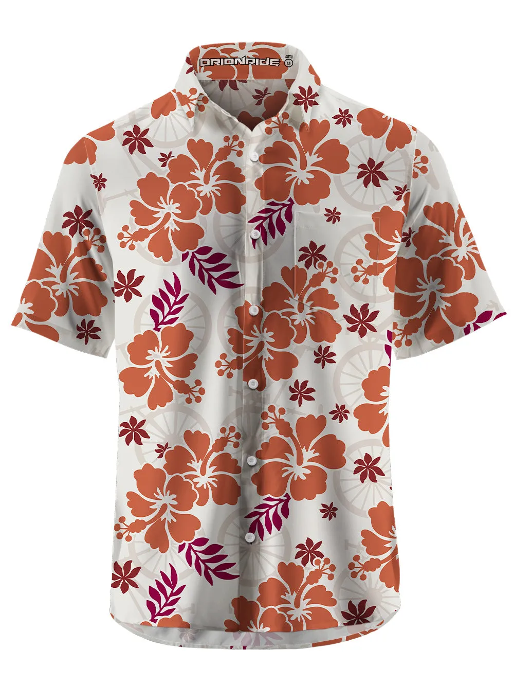 Orionride Short Sleeves Hibiscus Flowers Zipper Pockets Ultra Lightweight Gravel Shirt sold by Orionride